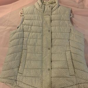 Grey and White Chevron Gap Vest